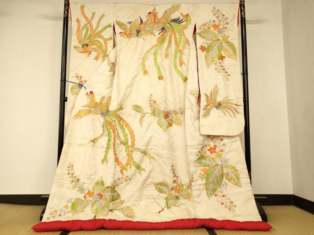 平和屋本店●色打掛 和装 婚礼 結婚式 花嫁 神社挙式 総刺繍 鳳凰草花文 金銀糸 逸品 AABJ2770fw