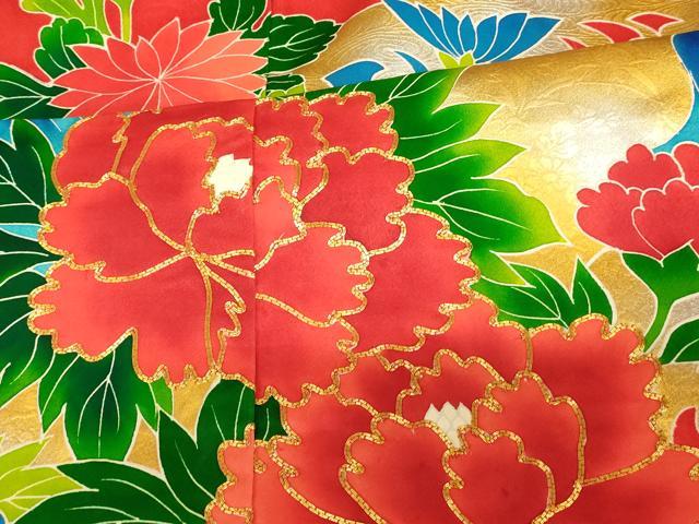 平和屋本店●お引きずり・お引き摺り・引き振袖 和装 結婚式 舞妓 芸妓 芸者 衣装 駒刺繍 立波草花文 金銀彩 逸品 AABJ2772fw