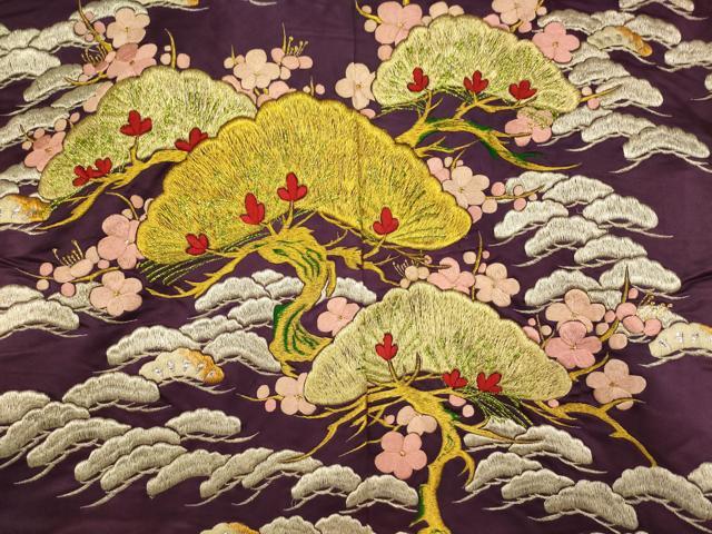 平和屋本店●色打掛 和装 婚礼 結婚式 花嫁 神社挙式 総刺繍 枝梅松文 金銀糸 逸品 AABJ2785fw