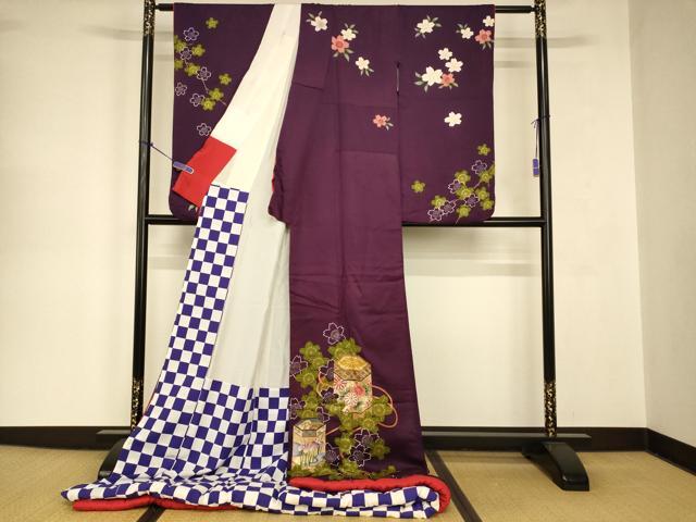 平和屋本店●お引きずり・お引き摺り・引き振袖 和装 結婚式 舞妓 芸妓 芸者 衣装 舞桜貝桶文 金彩 逸品 AABJ2786fw