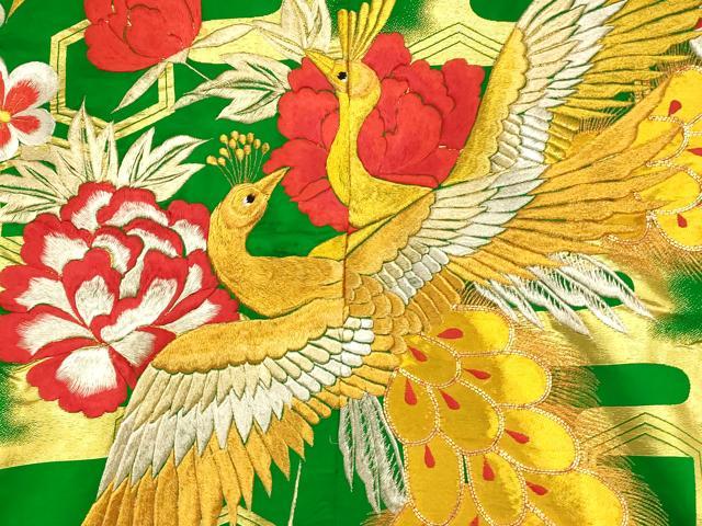 平和屋本店●色打掛 和装 婚礼 結婚式 花嫁 神社挙式 駒刺繍 孔雀枝梅文 金銀糸 逸品 AABJ2790fw
