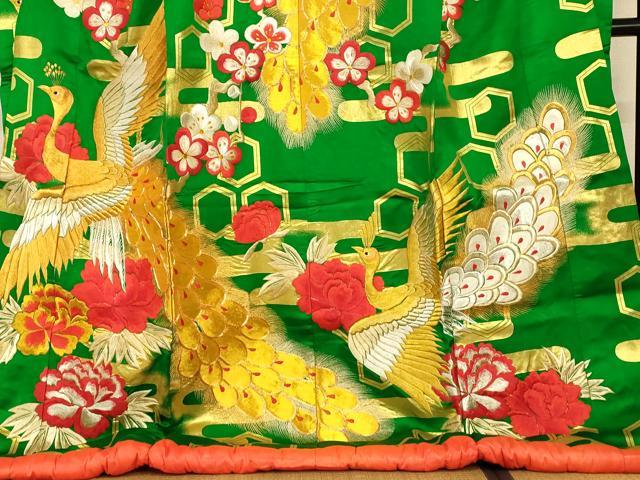 平和屋本店●色打掛 和装 婚礼 結婚式 花嫁 神社挙式 駒刺繍 孔雀枝梅文 金銀糸 逸品 AABJ2790fw