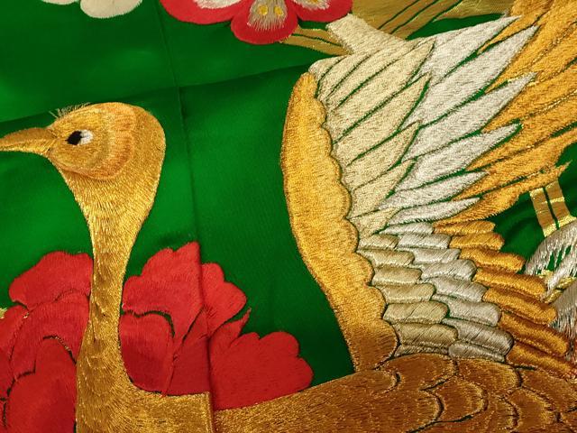 平和屋本店●色打掛 和装 婚礼 結婚式 花嫁 神社挙式 駒刺繍 孔雀枝梅文 金銀糸 逸品 AABJ2790fw