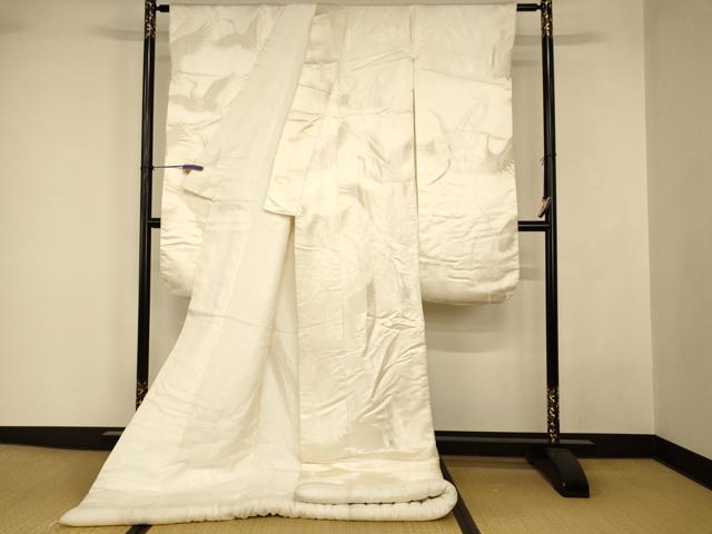 平和屋本店●白打掛 白無垢 和装 婚礼 結婚式 花嫁 神社挙式 唐織 飛鶴文 逸品 AABJ2799fw
