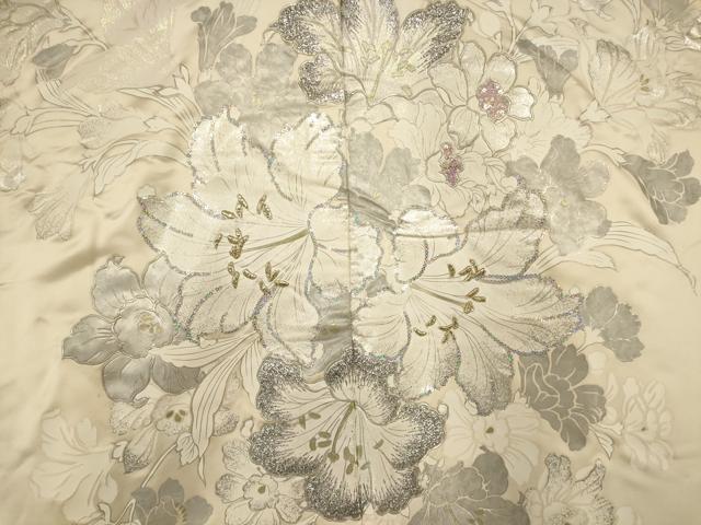 平和屋本店●IKKO 白打掛 白無垢 和装 婚礼 結婚式 花嫁 神社挙式 刺繍 枝花文 金糸 金銀彩 逸品 AABJ2802fw
