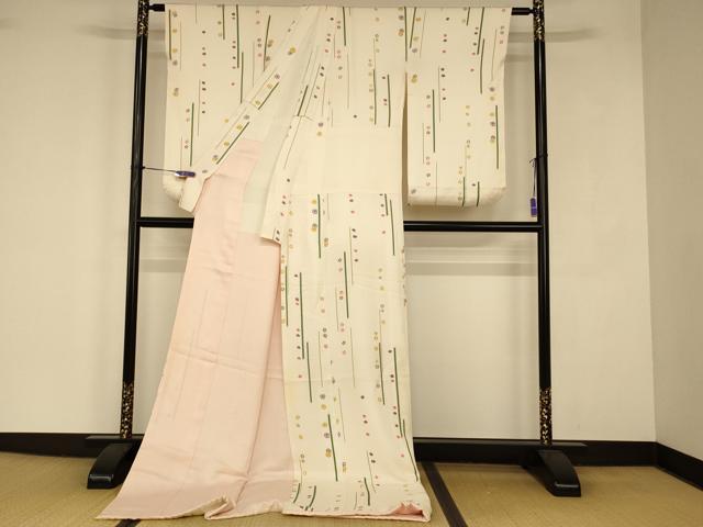 平和屋本店●お引きずり・お引き摺り・引き小紋 和装 結婚式 舞妓 芸妓 芸者 衣装 舞花文 逸品 AABJ2808fw