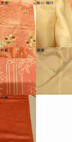 平和屋本店●お引きずり・お引き摺り・引き小紋 和装 結婚式 舞妓 芸妓 芸者 衣装 草花丸文 逸品 AABJ2809fw