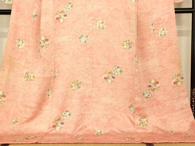 平和屋本店●お引きずり・お引き摺り・引き小紋 和装 結婚式 舞妓 芸妓 芸者 衣装 草花丸文 逸品 AABJ2809fw