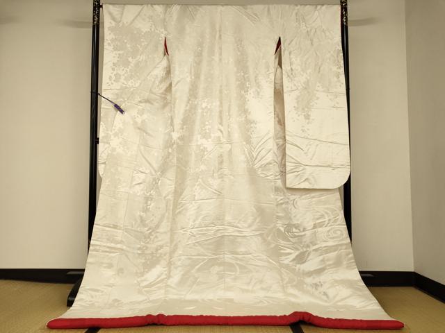 平和屋本店●白打掛 白無垢 和装 婚礼 結婚式 花嫁 神社挙式 唐織 鴛鴦枝梅文 逸品 AABJ2832fw