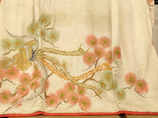 平和屋本店●お引きずり・お引き摺り・引き振袖 和装 結婚式 舞妓 芸妓 芸者 衣装 鳳凰枝松文 暈し染め 金銀糸 逸品 AABJ2842fw