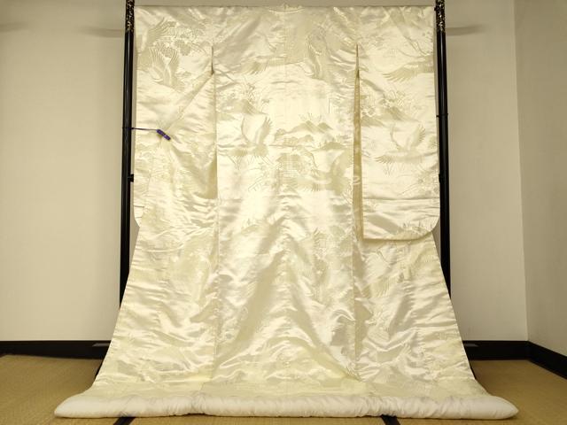 平和屋本店●白打掛 白無垢 和装 婚礼 結婚式 花嫁 神社挙式 唐織 飛鶴松竹梅文 逸品 AABJ2851fw