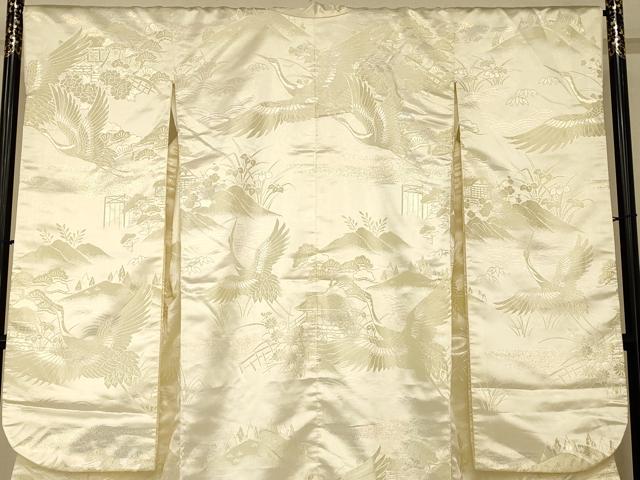 平和屋本店●白打掛 白無垢 和装 婚礼 結婚式 花嫁 神社挙式 唐織 飛鶴松竹梅文 逸品 AABJ2851fw