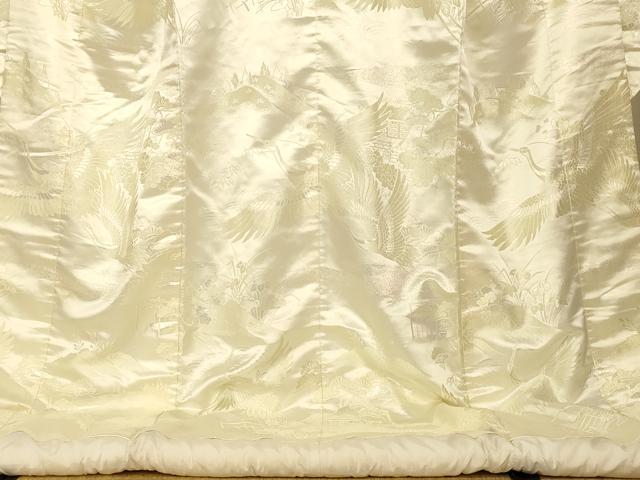 平和屋本店●白打掛 白無垢 和装 婚礼 結婚式 花嫁 神社挙式 唐織 飛鶴松竹梅文 逸品 AABJ2851fw