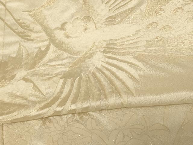 平和屋本店●白打掛 白無垢 和装 婚礼 結婚式 花嫁 神社挙式 刺繍 鶴孔雀文 逸品 AABJ2881fw