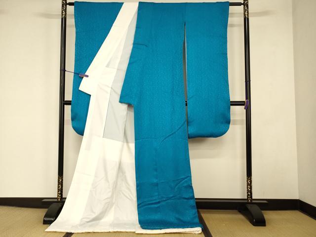 平和屋本店●掛下・袋帯セット 打掛 和装 婚礼 花嫁 結婚式 神社挙式 紗綾形地紋 紺碧色 逸品 AABJ2907fw