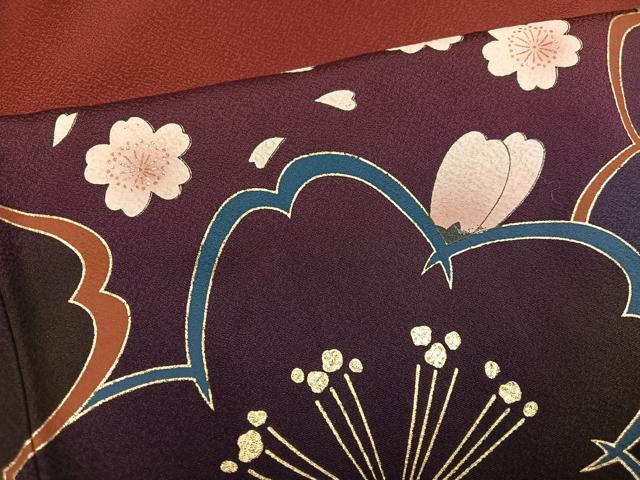 平和屋着物●豪華振袖 舞桜文 暈し染め 金彩 正絹 逸品 AABJ2921ph