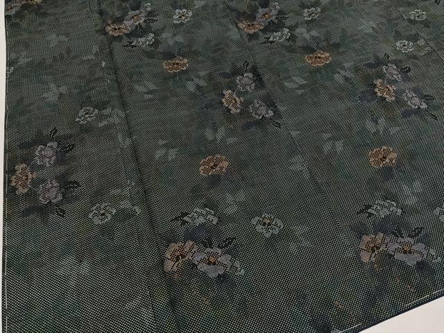 平和屋着物●本場大島紬 一元7マルキ 草花文 やまと誂製 正絹 逸品 未使用 AABJ2923ph
