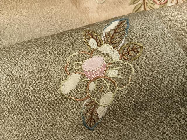 平和屋着物●奥村悟 訪問着 刺繍 辻が花 暈し染め 金彩 やまと誂製 正絹 逸品 AABJ2942ph