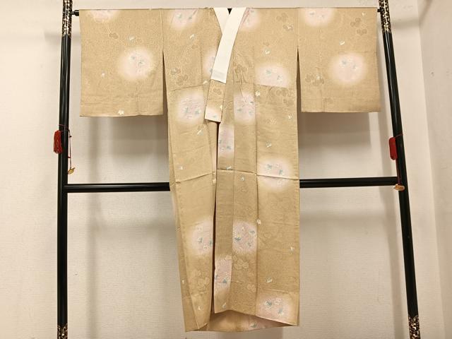 平和屋着物●長襦袢 無双仕立て 唐草地紋 蛍暈し やまと誂製 正絹 逸品 AABJ2959ph