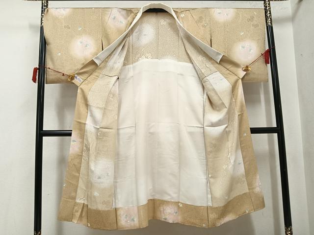 平和屋着物●長襦袢 無双仕立て 唐草地紋 蛍暈し やまと誂製 正絹 逸品 AABJ2959ph