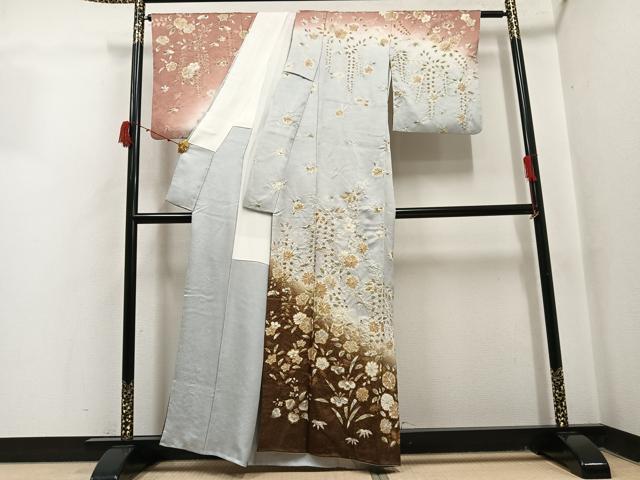 平和屋着物●訪問着 作家物 絞り 辻が花 暈し染め 金銀彩 正絹 逸品 AABJ2961ph