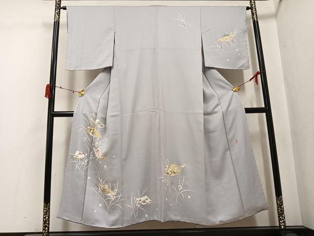 平和屋着物●訪問着 作家物 草花文 金彩 正絹 逸品 未使用 AABJ2964ph