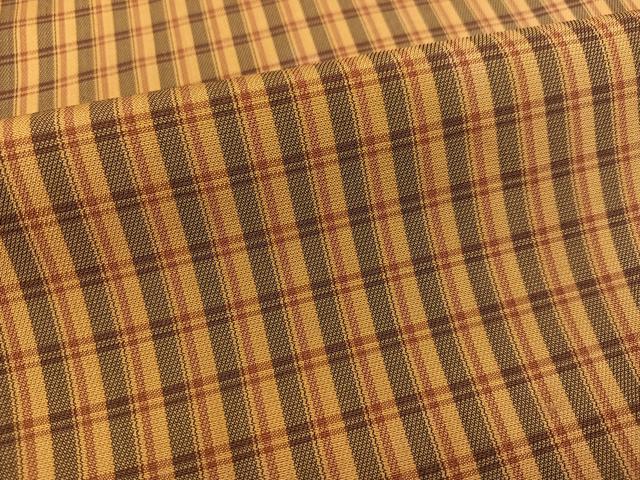 平和屋着物●本場黄八丈 綾織 格子 正絹 逸品 AABJ2974ph