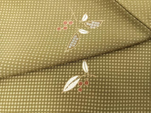 平和屋着物●上質な小紋 南天文 金彩 正絹 逸品 AABJ2980ph