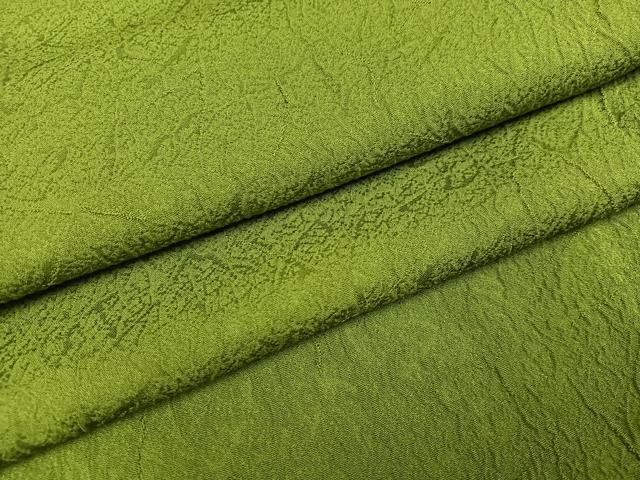 平和屋着物●上質な色無地 草色 正絹 逸品 AABJ2983ph