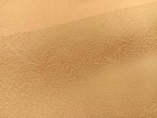 平和屋着物●上質な色無地 草花地紋 雄黄色 松坂屋扱い 正絹 逸品 AABJ2988ph
