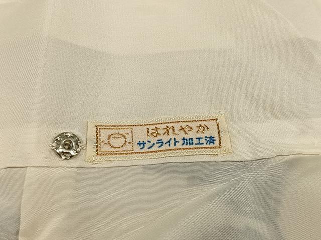 平和屋着物●上質な小紋 型染め 更紗文 鬼しぼ縮緬 正絹 逸品 AABJ2989ph