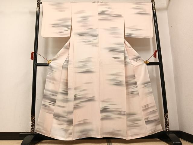 平和屋着物●上質な小紋 霞文 暈し染め 正絹 逸品 AABJ3002ph