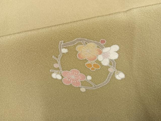 平和屋着物●上質な小紋 友禅 草花文 正絹 逸品 AABJ3008ph