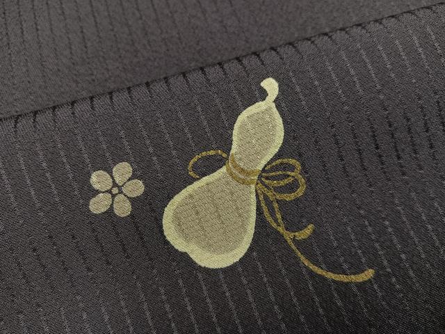 平和屋着物●上質な小紋 瓢箪花文 金彩 正絹 逸品 AABJ3009ph