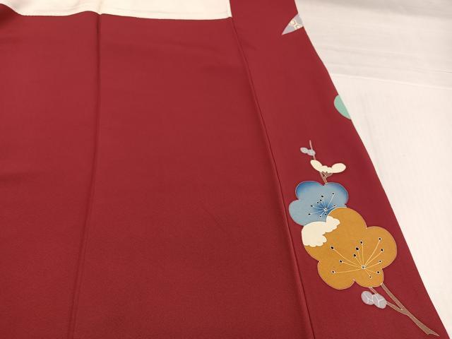 平和屋着物●豪華振袖 友禅 草花文 正絹 逸品 AABJ3020ph