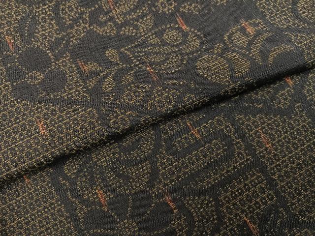 平和屋着物●上質な紬 亀甲花文 正絹 逸品 AABJ3046ph