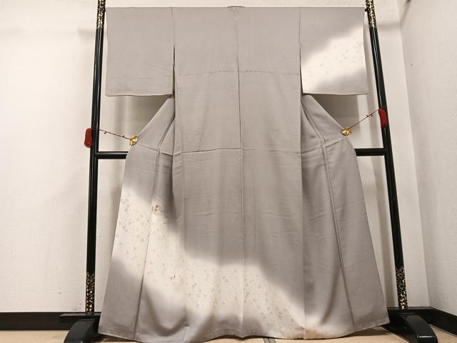 平和屋着物●訪問着 刺繍 草花文 暈し染め 金彩 正絹 逸品 AABJ3049ph