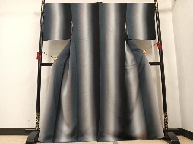 平和屋着物●上質な小紋 間道 暈し染め やまと誂製 正絹 逸品 AABJ3072ph