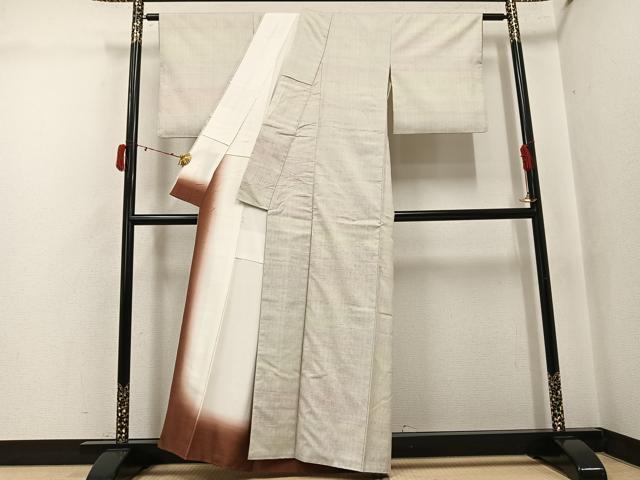平和屋着物●真綿手引紬 よねざわ新田 虹彩 証紙付き 正絹 逸品 AABJ3075ph