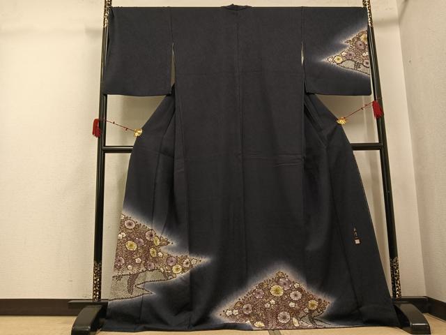 平和屋着物●染色作家 林淳一 訪問着 辻が花 絞り 暈し染め 金彩 正絹 逸品 AABJ3079ph