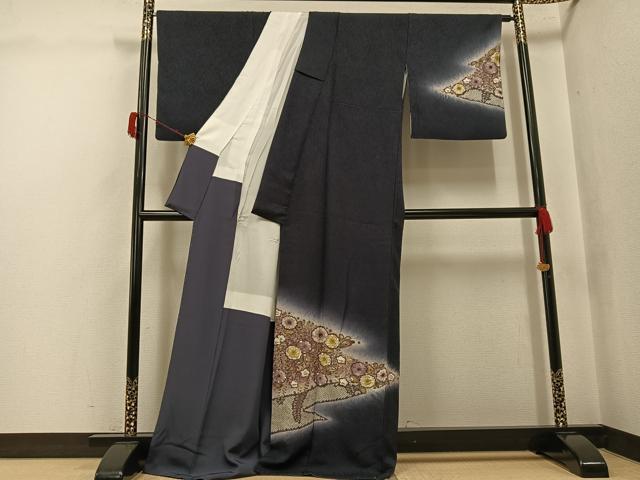 平和屋着物●染色作家 林淳一 訪問着 辻が花 絞り 暈し染め 金彩 正絹 逸品 AABJ3079ph