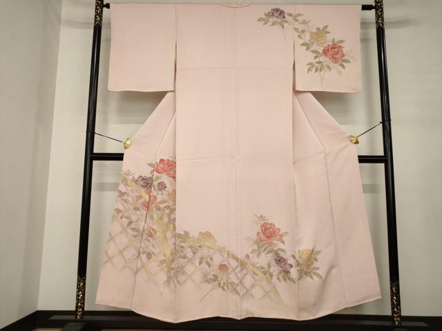 平和屋着物●訪問着 花籬文 正絹 逸品 AABJ3084ck