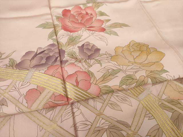 平和屋着物●訪問着 花籬文 正絹 逸品 AABJ3084ck