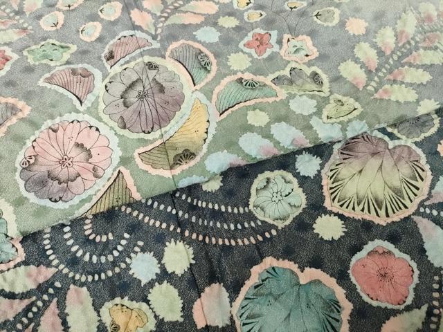 平和屋着物●訪問着 作家物 辻が花 暈し染め 銀通し地 正絹 逸品 AABJ3089ck