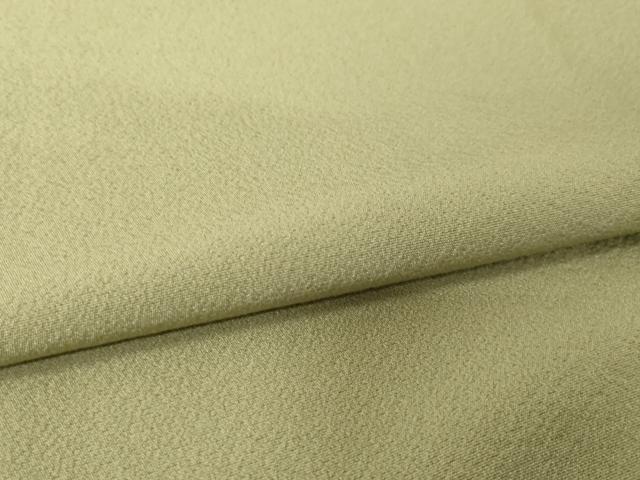 平和屋着物●上質な色無地 黄海松茶色 正絹 逸品 AABJ3114ck