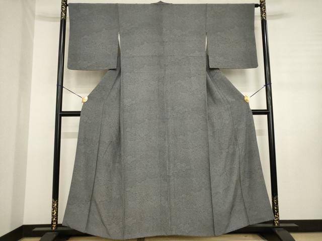 平和屋着物●江戸小紋 切嵌花文 正絹 逸品 AABJ3117ck