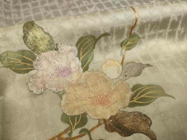 平和屋着物●訪問着 花鳥文 暈し染め 金彩 正絹 逸品 AABJ3127ck