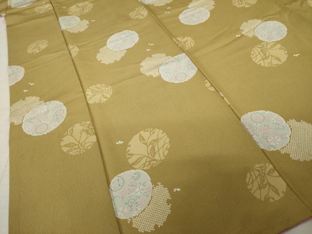 平和屋着物●上質な小紋 雪輪重ね花文 正絹 逸品 AABJ3128ck