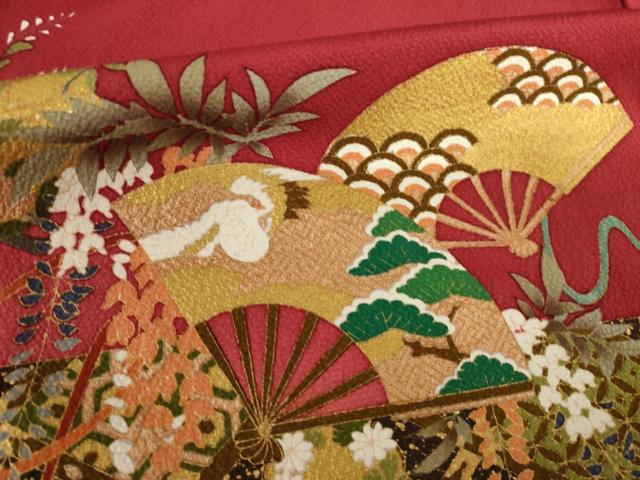 平和屋着物●豪華振袖 駒刺繍 花鼓文 暈し染め 金彩 正絹 逸品 AABJ3130ck