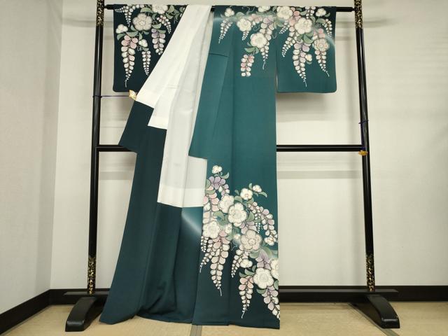 平和屋着物●西洞院辻が花 大脇一心 訪問着 辻が花 舞花文 正絹 逸品 AABJ3131ck